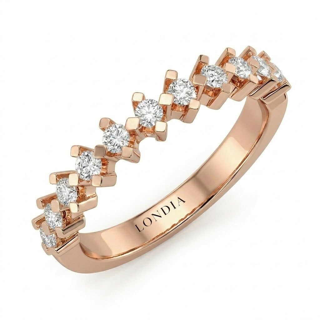 0.40 Carat Diamond Half Eternity Ring in 18K Gold