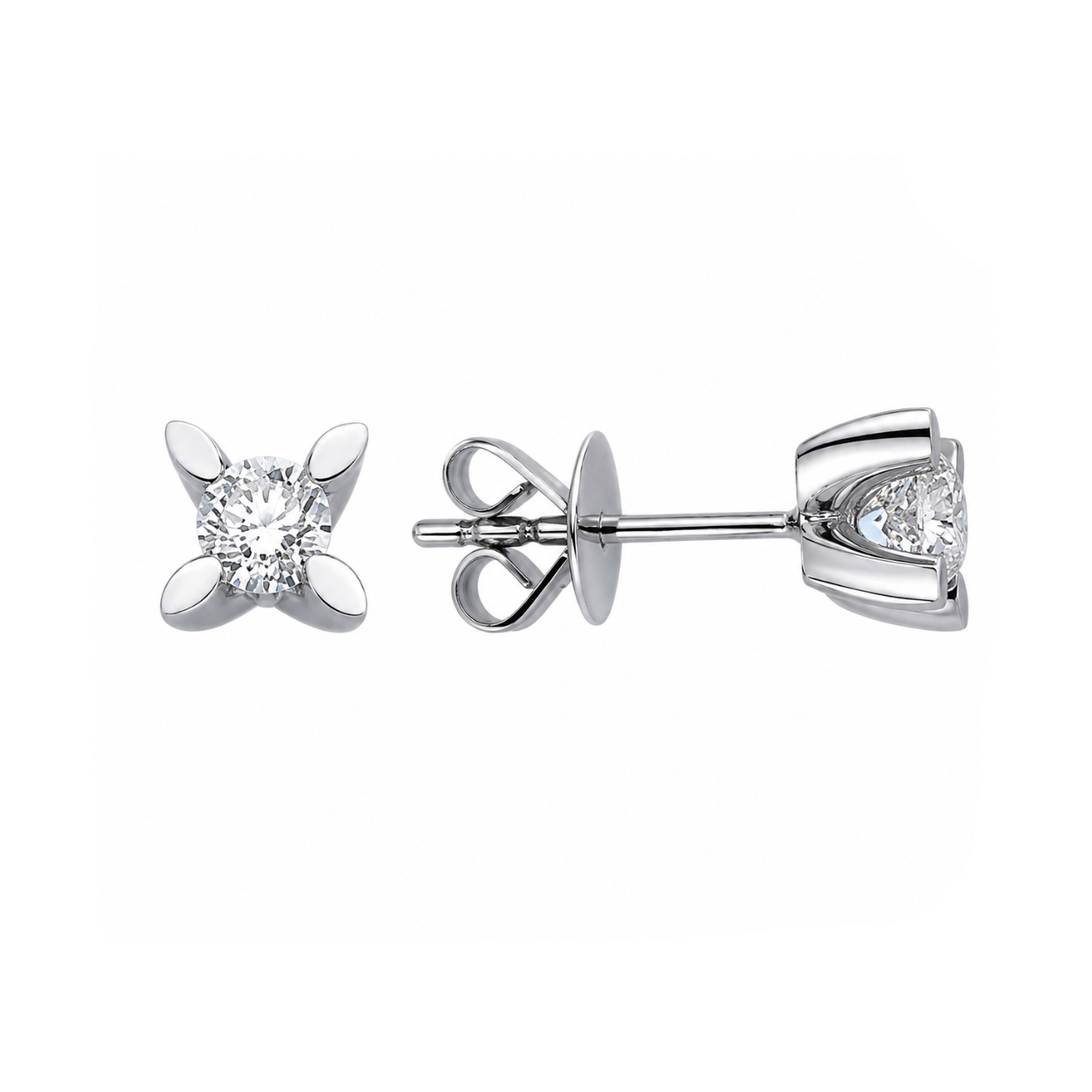 0.40 Carat Natural Diamond Butterfly Design Stud Earrings | LONDIA