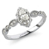 0.40 Carat Natural Oval Cut Diamond Vintage Design Ring, 14K Gold