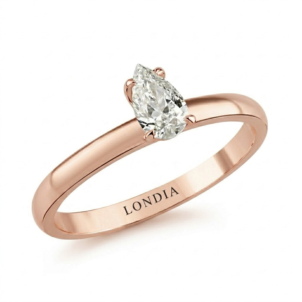 0.40 Carat Pear-Cut Solitaire Ring