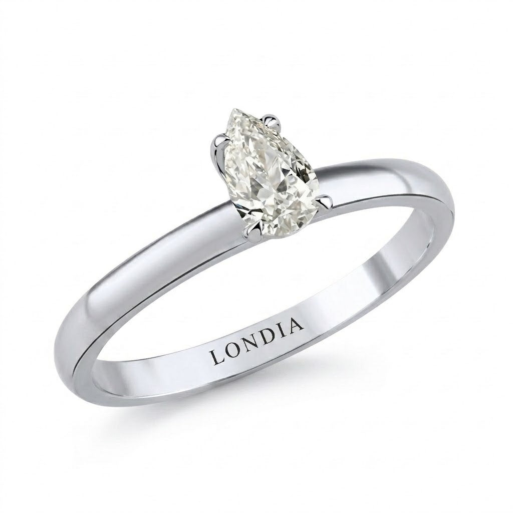 0.40 Carat Pear-Cut Solitaire Ring