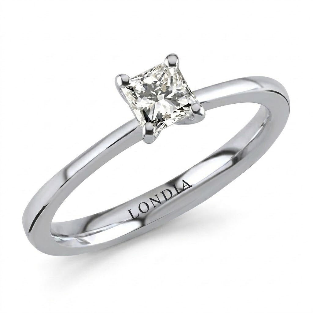 0.40 Carat Princess-Cut Solitaire Ring