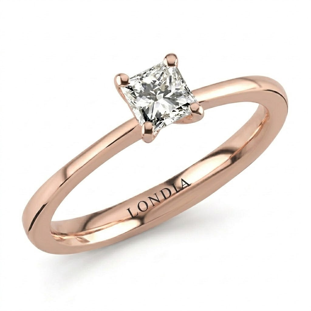 0.40 Carat Princess-Cut Solitaire Ring