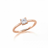 0.40 Carat Princess Cut Solitaire Diamond Ring