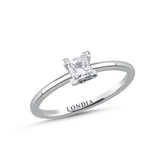 0.40 Carat Princess Cut Solitaire Diamond Ring