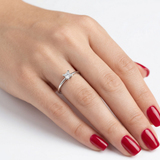 0.40 Carat Princess Cut Solitaire Diamond Ring