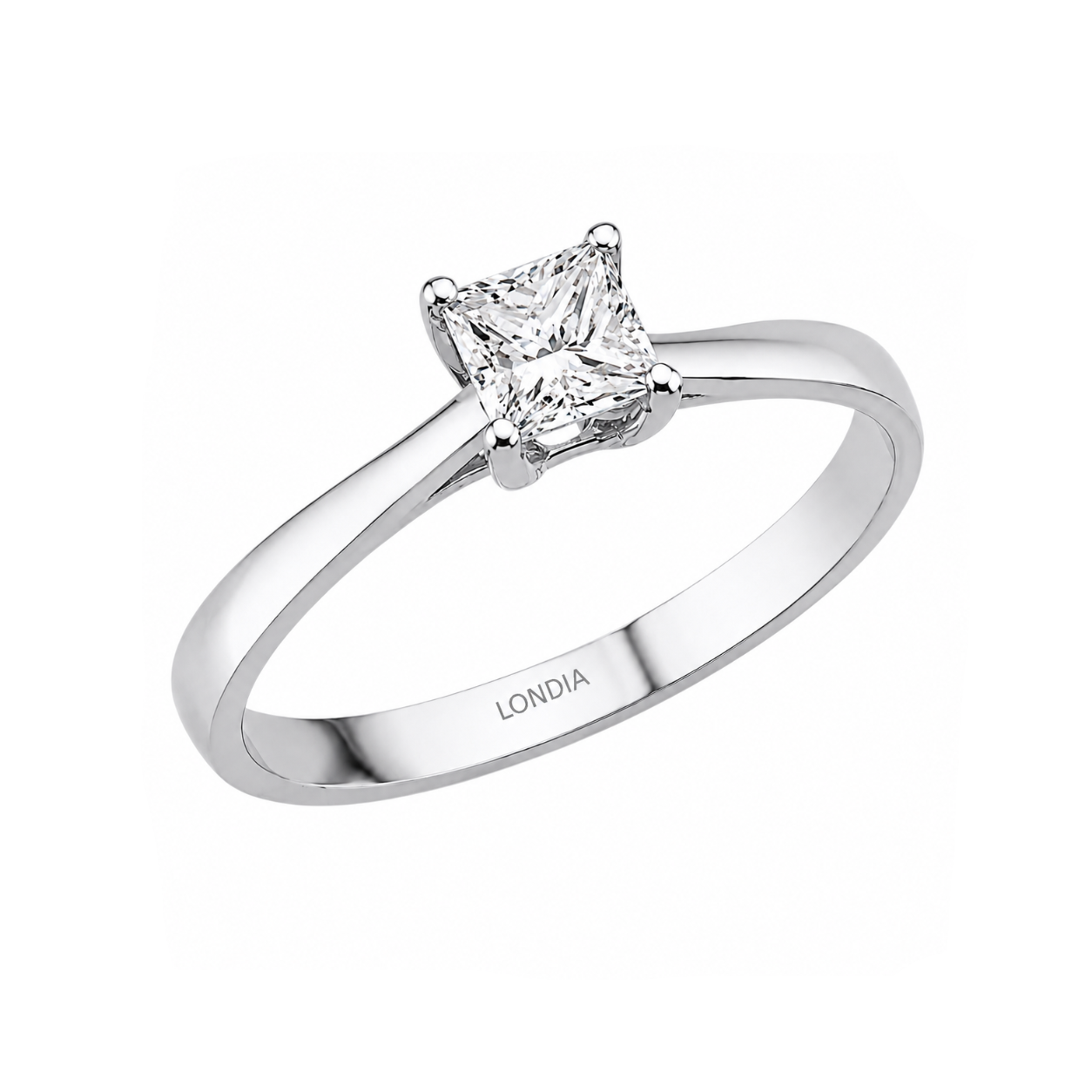 Princess Solitaire Ring