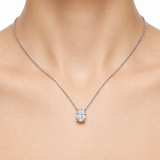 Natural Diamond Oval Necklace