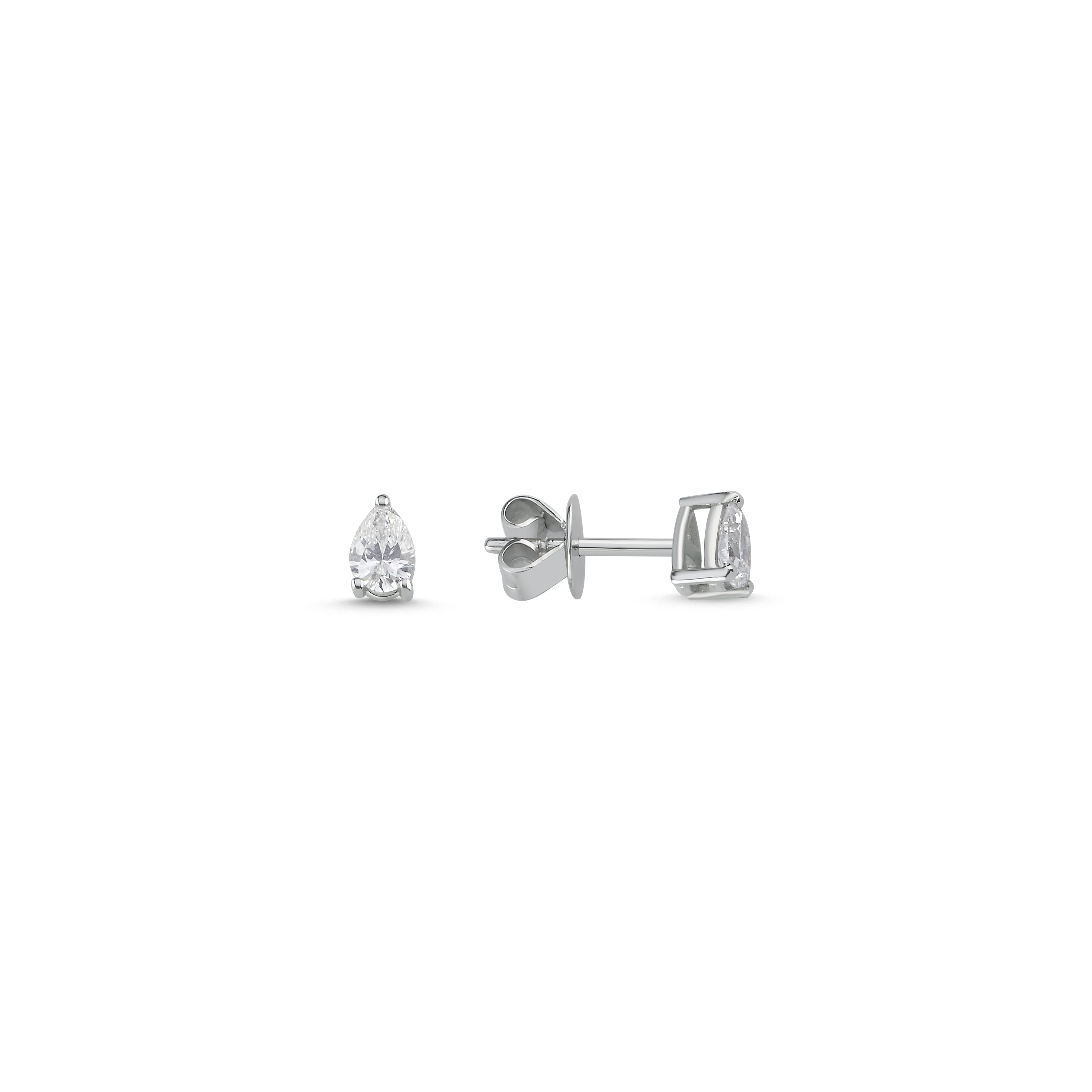 Pear-Cut Natural Diamond Earrings