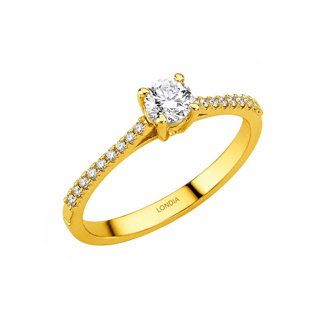 Natural Diamond Side Stone Design Ring