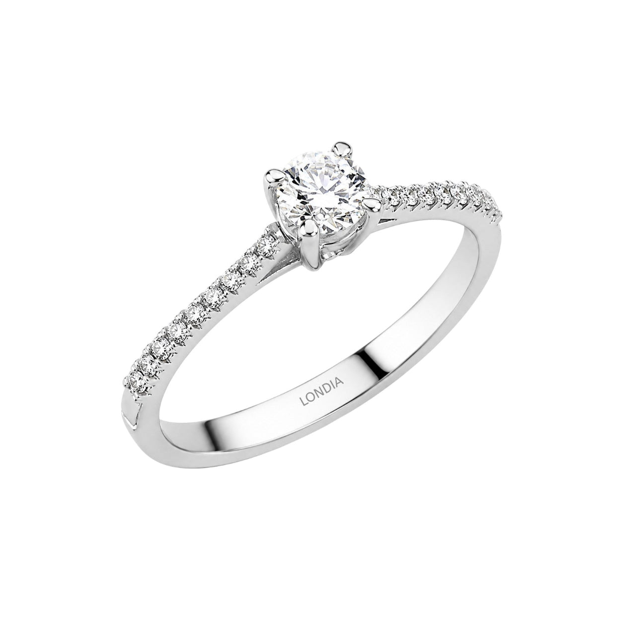 Natural Diamond Side Stone Design Ring