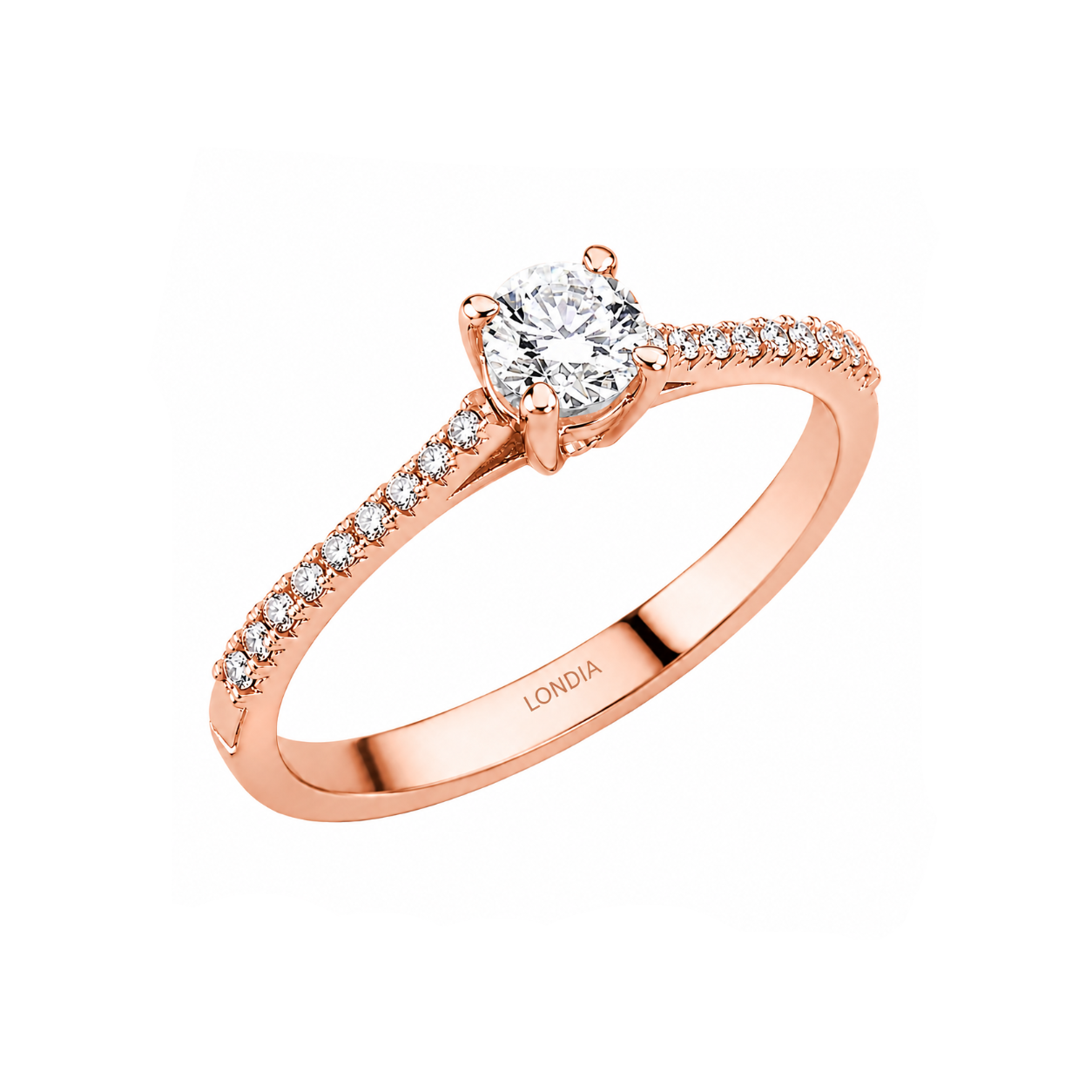 Natural Diamond Side Stone Design Ring