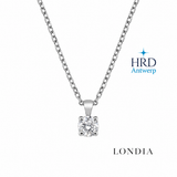 0.40 Carat F Color HRD Certified Classic Solitaire Necklace