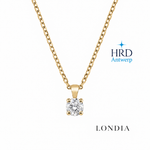 0.40 Carat F Color HRD Certified Classic Solitaire Necklace