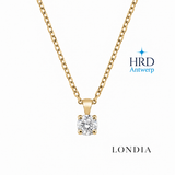 0.40 Carat F Color HRD Certified Classic Solitaire Necklace