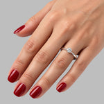0.40 Carat F Color HRD Certified Natural Diamond Amore Solitaire Ring