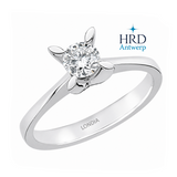 0.40 Carat F Color HRD Internationally Certified Butterfly Design Ring