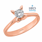 0.40 Carat F Color HRD Internationally Certified Butterfly Design Ring