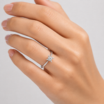 0.40 Carat F Color HRD Internationally Certified Butterfly Design Ring