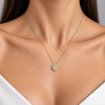 0.40 Carat Fancy Yellow Natural Diamond Oval Design Necklace
