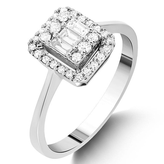 0.40 Carat Natural Diamond Baguette Classic Design Stone Diamond Ring | LONDIA