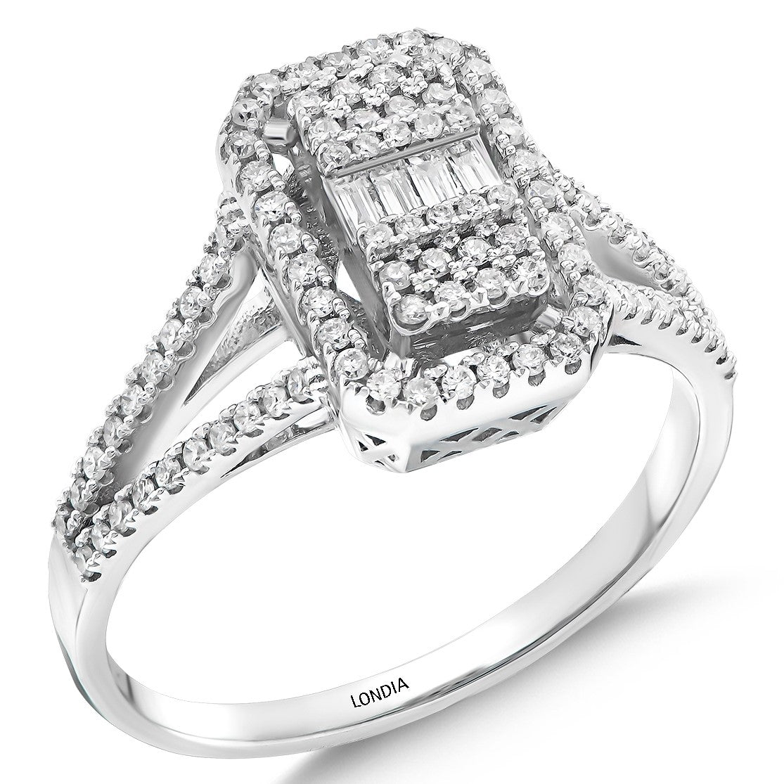 0.40 Carat Natural Diamond Baguette Classic Design Stone Diamond Ring | LONDIA