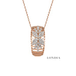 0.40 Carat Natural Diamond Flora Design Necklace