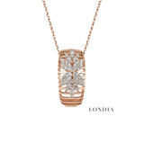 0.40 Carat Natural Diamond Flora Design Necklace