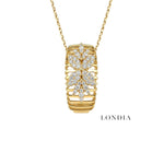 0.40 Carat Natural Diamond Flora Design Necklace