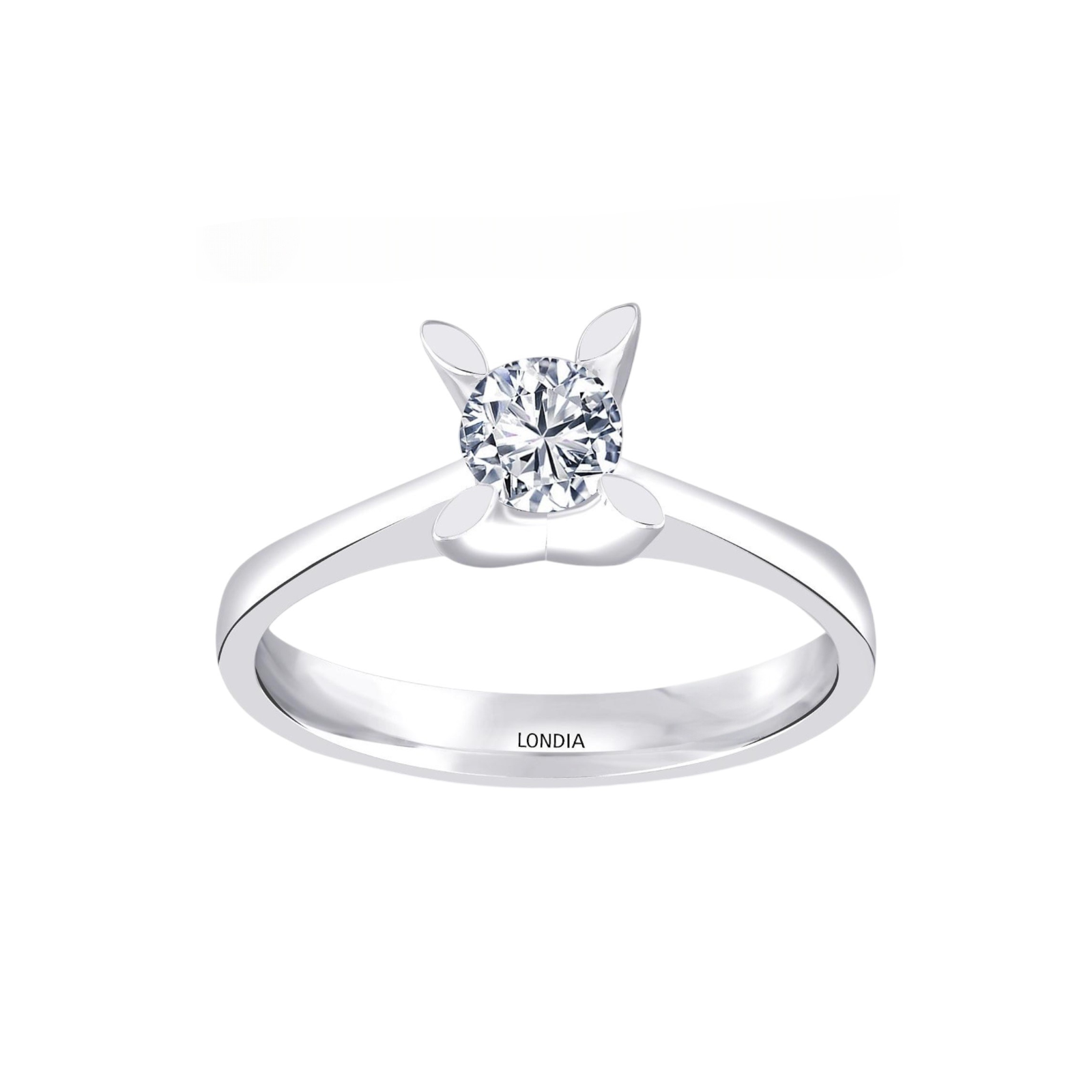 0.40 Ct. Butterfly Design Solitaire Ring in 14K Gold