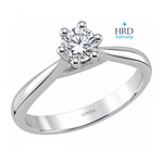 0.40 Ct. F Color HRD Certified Natural Diamond Amore Solitaire Ring