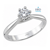 0.40 Ct. F Color HRD Certified Natural Diamond Amore Solitaire Ring