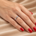 0.40 Ct. F Color HRD Certified Natural Diamond Amore Solitaire Ring