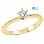 0.40 Ct. F Color HRD Certified Natural Diamond Amore Solitaire Ring