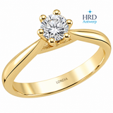 0.40 Ct. F Color HRD Certified Natural Diamond Amore Solitaire Ring