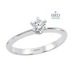 0.40 Ct. F Color HRD Certified Natural Diamond Amore Solitaire Ring