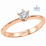 0.40 Ct. F Color HRD Certified Natural Diamond Amore Solitaire Ring
