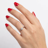 0.40 Ct. F Color HRD Certified Natural Diamond Amore Solitaire Ring