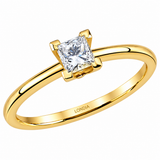 0.40 Ct. Natural Diamond F Color GIA Certified Princess Solitaire Ring