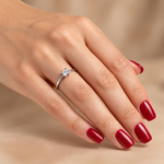0.40 Ct. Natural Diamond F Color GIA Certified Princess Solitaire Ring
