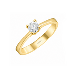 0.40 Ct. Natural Diamond Solitaire ''Classic'' Design Ring In 14K Gold