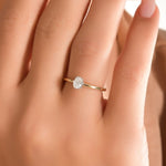 0.40 Ct. Natural Oval Diamond Solitaire Ring