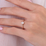0.40 Ct. Natural Oval Diamond Solitaire Ring