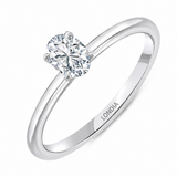 0.40 Ct. Natural Oval Diamond Solitaire Ring