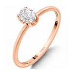 0.40 Ct. Natural Oval Diamond Solitaire Ring