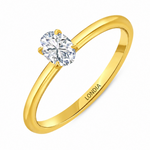 0.40 Ct. Natural Oval Diamond Solitaire Ring