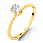 0.40 Ct. Natural Oval Diamond Solitaire Ring