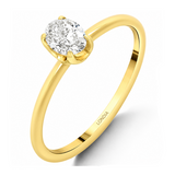 0.40 Ct. Natural Oval Diamond Solitaire Ring