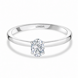 0.40 Ct. Natural Oval Diamond Solitaire Ring