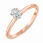 0.40 Ct. Natural Oval Diamond Solitaire Ring